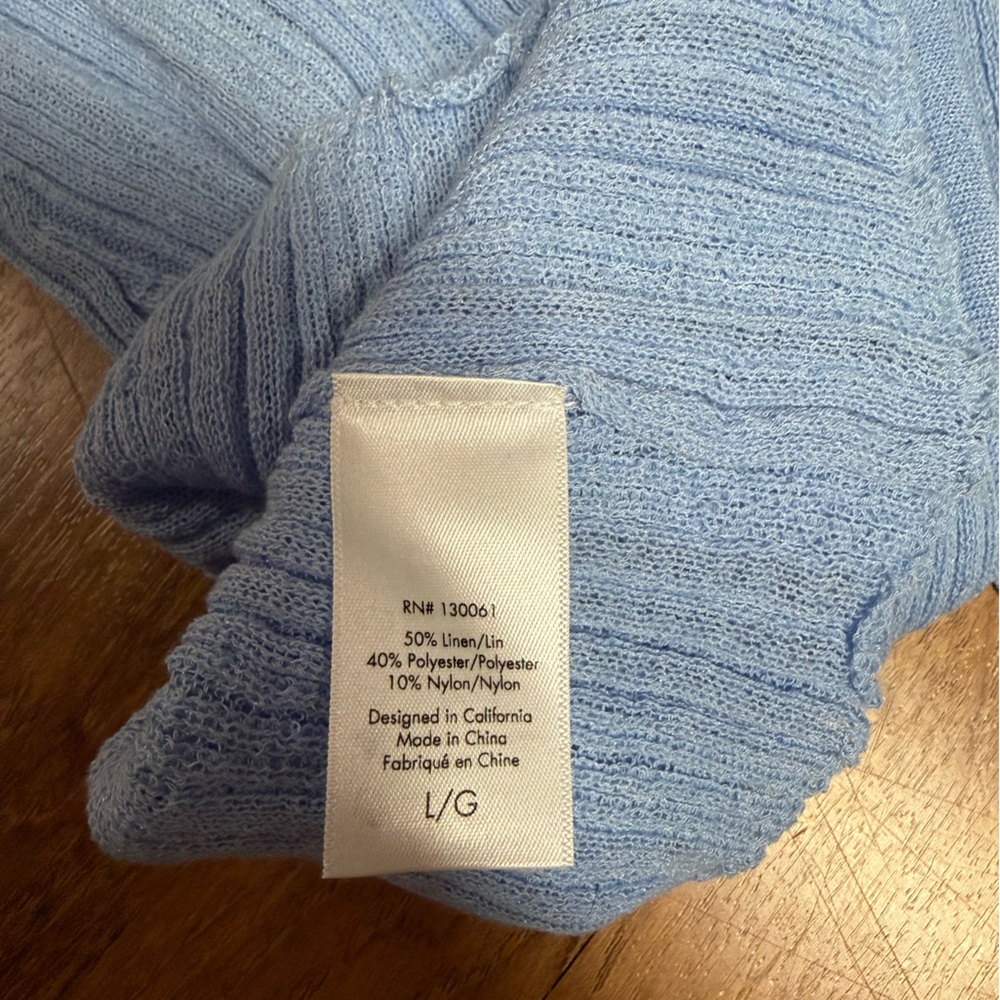 l*space Light Blue Ribbed Swim Coverup Skirt - Picture 7 of 7